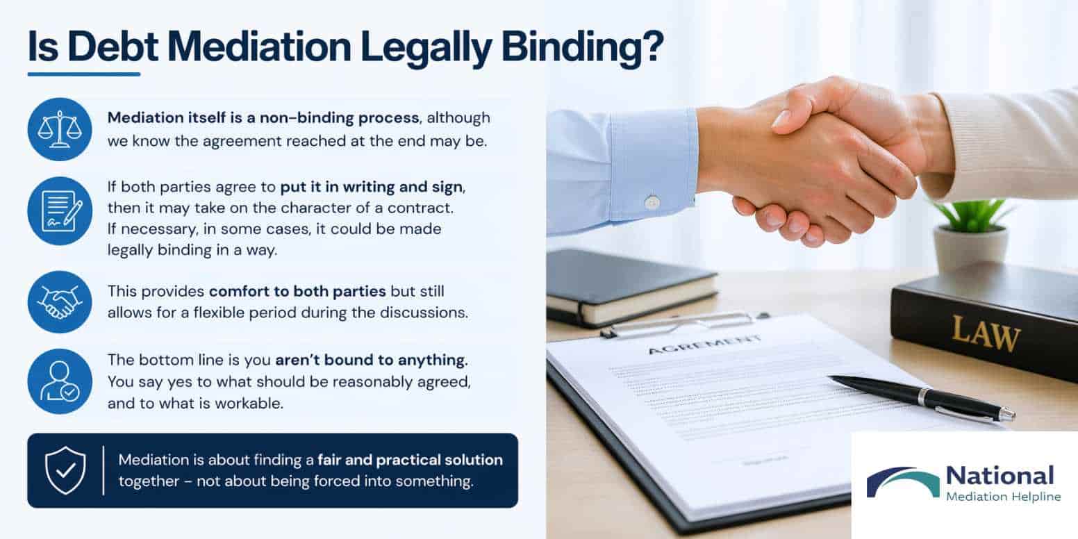 Is Debt Mediation Legally Binding Reading