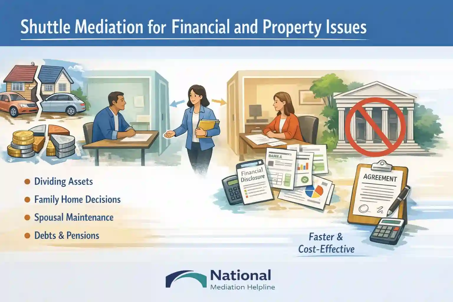 Shuttle Mediation for Financial and Property Issues Reading